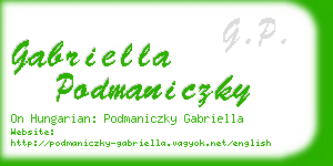 gabriella podmaniczky business card